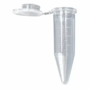 GLOBE SCIENTIFIC 111578AST Centrifuge Tube, 5 ml Labware Nominal Capacity, 0.2 to 5 ml, Clear, 200 Pack | CP6MLF 55NH48