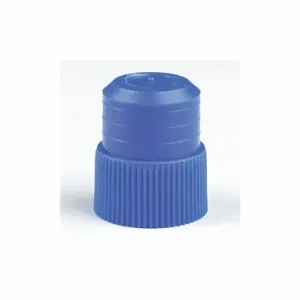 GLOBE SCIENTIFIC 116142B Plug Cap, Polyethylene, Snap On, Blue, 1000 PK | CP6MUL 52JW45