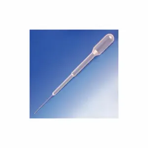 GLOBE SCIENTIFIC 134020 Transfer Pipette, 1.5 mL Capacity, Plastic, Non-Sterile, 104 mm Length, 400 PK | CP6MHF 52JX40