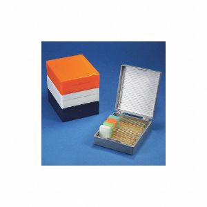 GLOBE SCIENTIFIC 513075N Microscope Slide Box, Orange | CE9VUH 55FH57