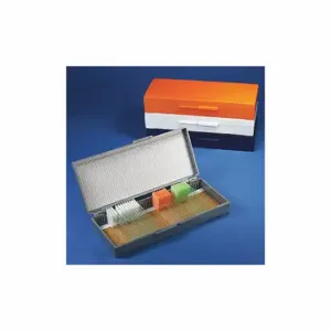 GLOBE SCIENTIFIC 513077AST Microscope Slide Box, 50 Slots, Molded Plastic with Cork Lining, PK | CP6MPF 55FH65