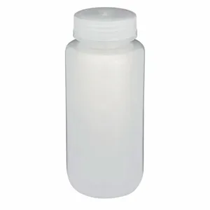 GLOBE SCIENTIFIC 7000500 Width Mouth Round Bottle, Sampling, Plastic, 500 ml Capacity, Natural, 12 PK | CE9BPT 55NG99