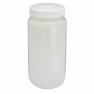 GLOBE SCIENTIFIC 7012000 Bottle, 67.6 oz Labware Capacity - English, HDPE, Includes Closure, Unlined, Wide | CR3BMD 55NG72