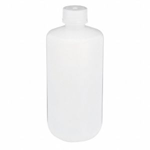 GLOBE SCIENTIFIC 7070500 Narrow Mouth Round Bottle, Sampling, Plastic, 500 ml Capacity, Natural, 12 PK | CE9VFF 55NG81