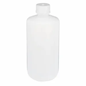 GLOBE SCIENTIFIC 7070500 Narrow Mouth Round Bottle, Sampling, Plastic, 500 ml Capacity, Natural, 12 PK | CE9VFF 55NG81