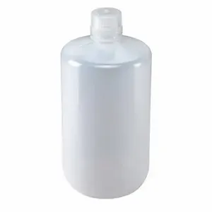 GLOBE SCIENTIFIC 7072000 Bottle, 67.6 oz Labware Capacity - English, LDPE, Includes Closure, Unlined, Narrow | CP6MFC 55NH37