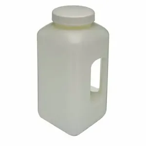 GLOBE SCIENTIFIC 7184000 Bottle, 135 oz Labware Capacity - English, HDPE, Includes Closure, Unlined, Wide | CR3BMB 55NG74