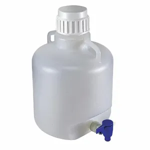 GLOBE SCIENTIFIC 7220010 Carboy, Cylindrical, Integral Shoulder Carboy/Jerrican/Jug Handle, Autoclavable | CP6MKL 55NH11