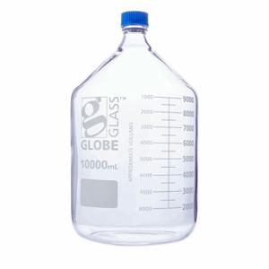 GLOBE SCIENTIFIC 810010K Media Bottle, 338.14 oz Labware Capacity - English, Type I Borosilicate Glass | CP6MPD 793W16