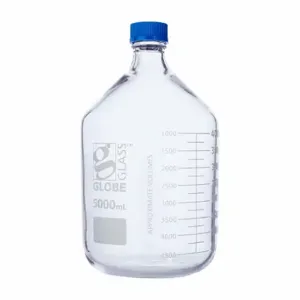 GLOBE SCIENTIFIC 8105000 Media Bottle, 169.07 oz Labware Capacity - English, Type I Borosilicate Glass | CP6MPB 793W15