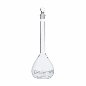 GLOBE SCIENTIFIC 8200250 Volumetric Flask, 250 mL Labware Capacity - Metric, Type I Borosilicate Glass | CP6NAF 793W25