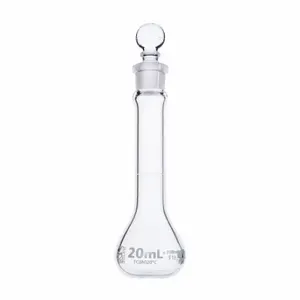 GLOBE SCIENTIFIC 8230020 Volumetric Flask, 20 mL Labware Capacity - Metric, Type I Borosilicate Glass | CP6NAB 793W31