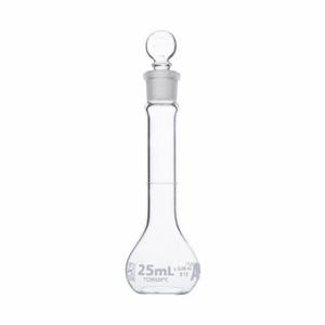 GLOBE SCIENTIFIC 8230025 Volumetric Flask, 25 mL Labware Capacity - Metric, Type I Borosilicate Glass | CP6NAE 793W32