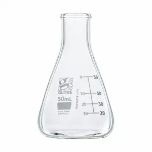 GLOBE SCIENTIFIC 8400050 Erlenmeyer Flask, 50 Ml Labware Capacity - Metric, 12 PK | CP6MML 793VZ3