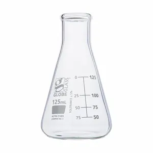 GLOBE SCIENTIFIC 8400125 Erlenmeyer Flask, 125 Ml Labware Capacity - Metric, 12 PK | CP6MMC 793VZ4