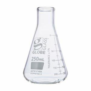 GLOBE SCIENTIFIC 8400250 Erlenmeyer Flask, 250 Ml Labware Capacity - Metric, 12 PK | CP6MMQ 793VZ5
