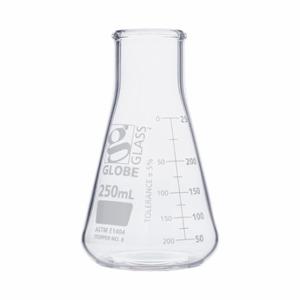 GLOBE SCIENTIFIC 8410250 Erlenmeyer Flask, 250 Ml Labware Capacity - Metric, 12 PK | CP6MMH 793W02