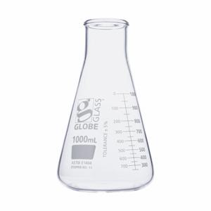 GLOBE SCIENTIFIC 8411000 Erlenmeyer Flask, 1000 Ml Labware Capacity - Metric, 6 PK | CP6MMA 793W04