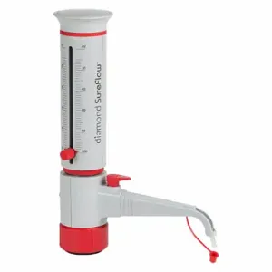 GLOBE SCIENTIFIC GBTD-R-100 Bottle Top Dispenser, 10 to 100 ml, 2 ml Graduations | CP6MDJ 784GL9