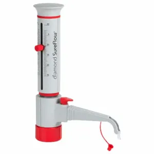 GLOBE SCIENTIFIC GBTD-R-25 Bottle Top Dispenser, 2.5 to 25 ml, 0.5 ml Graduations | CP6MDE 784GL5