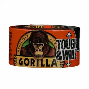 GORILLA 106425 Duct Tape, Gorilla, Heavy Duty, 2 7/8 Inch X 25 Yd, Black, Continuous Roll, Pack Qty | CP6NYV 5REA3