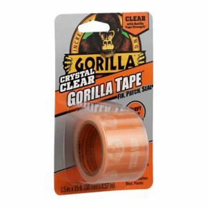 GORILLA 6015002 Repair Tape, Gorilla, Light Duty, 1 1/2 Inch X 5 Yd, Transparent, Continuous Roll | CP2RQM 45DV43