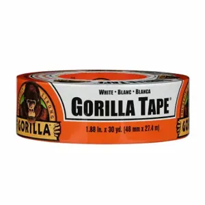 GORILLA 6025001 Duct Tape, Gorilla, Heavy Duty 7/8 Inch X 30 Yd, White, Continuous Roll, Pack Qty | CP6NYR 30WM03