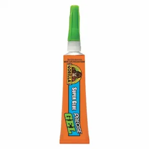 GORILLA 6802501 Instant Adhesive, Super Glue Precise Gel, 0.52 fl oz, Tube, Clear | CP6NZM 499L84