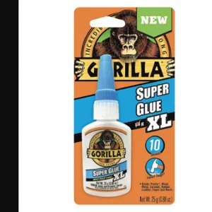 GORILLA 7400202 Instant Adhesive, Super Glue XL, 0.88 fl oz, Bottle, Clear, Thin Liquid | CP6NYE 55FJ85