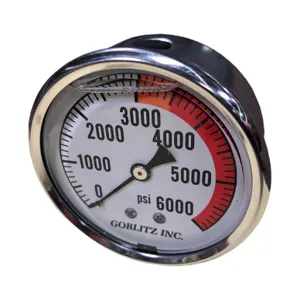 GORLITZ 3521 Pressure Gauge, Stainless Steel | CH3NWG