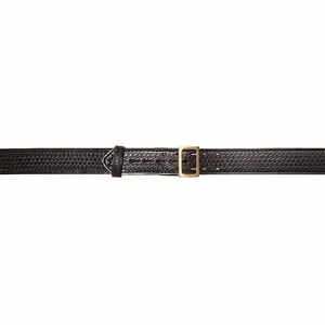 GOULD & GOODRICH INC. F/LB49-54WBR Duty Belt, 54 Inch, 2 1/4 Inch Width, Black Weave, Leather, Basketweave | CP6PHA 40P074