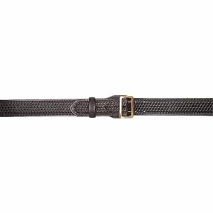 GOULD & GOODRICH INC. F/LB59-58WBR Duty Belt, 58 Inch, 2 1/4 Inch Width, Black Weave, Leather, Basketweave | CP6PKD 40N842