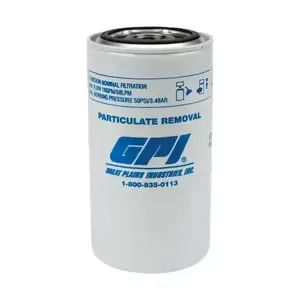 GPIMETERS 129300-01 Fuel Filter, Spin On Design, 10 micron Filter Size, 3 3/4 Inch Outside Diameter | CH9ADL 13K530