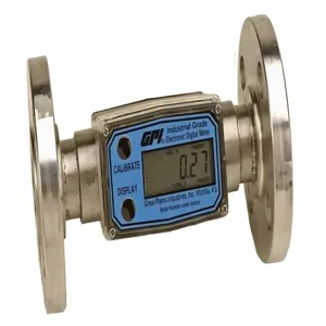 GPIMETERS G2S10FQ9GMD Electronic Flowmeter, Turbine, 5 to 50 gpm Flow Range, 1 Inch Flange | CH6HHC 61CT75