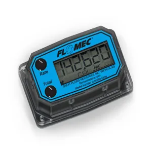 GPIMETERS G2X05XQ9GMA Electronic Flowmeter Display, Turbine, LCD, 3.8 To 38 LPM Flow Range | CH6HHD 61CT79