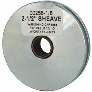 GRAINGER 00258-1/8-C Sheave, Center Bore, 1/8 Inch Max. Cable Size, Plain | CP7RNA 493R59