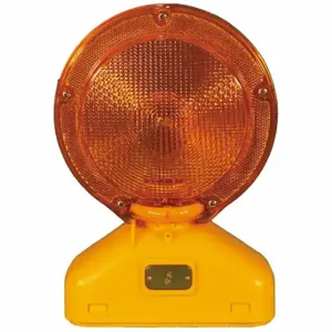 GRAINGER 03-10-WAYDC Barricade Light, 20 Inch Overall Length, 14 Inch Height, Battery, A, Amber, Bolt-On | CQ7QVA 1EKU1