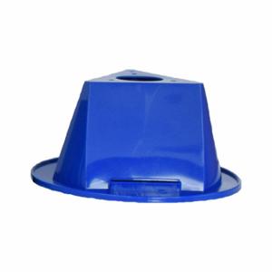 GRAINGER 03-500-828-B Pallet Cones, 8 7/8 Inch Base Length, 8 7/8 Inch Base Width, 4 3/16 Inch Height, Blue | CQ3PAP 61HH96
