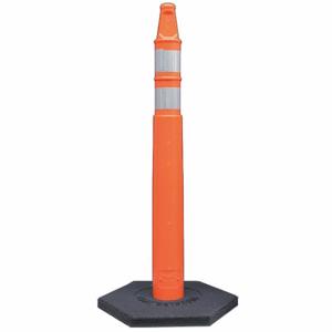 GRAINGER 03-710RBC-B Delineator Post, Meets Mutcd Requirements, Temporary, Orange, 43 Inch Overall Ht, Flat Top | CQ7RBH 489J20