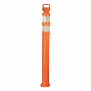 GRAINGER 03-739 Strobing Delineator, Temporary, Orange, 45 Inch Overall Height, Looper Top | CQ7RBZ 3LUY1