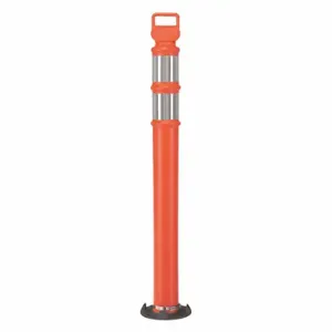 GRAINGER 03-745AB Permanent Mount Delineator Post, Permanent, Orange, 42 Inch Overall Height, Looper Top | CQ7RBU 1EKU6