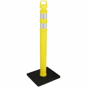 GRAINGER 03-747YRBC Delineator Post, Portable, Yellow, 45 Inch Overall Ht, Grabber Top | CQ7RBR 1EKV8