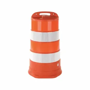 GRAINGER 03-780-4HI Traffic Barrel, 4 Reflective Stripes, 4 Inch Reflective Stripe Height | CR3GPD 13P895