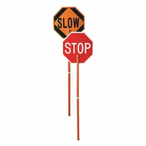 GRAINGER 03-822P Pole Mounted Paddle, Traffic Paddle Sign, 105 Inch Overall Height, 24 Inch Sign Height | CQ7RCQ 1EKR3