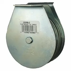 GRAINGER 03058-2-C Pulley Block, Flat Mount, 1/4 Inch Max. Cable Size, Plain | CP7RMP 493R65