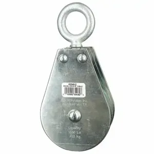 GRAINGER 03548-2-C Pulley Block, Swivel Eye, 5/16 Inch Max. Cable Size, Plain | CP7RMW 493R66