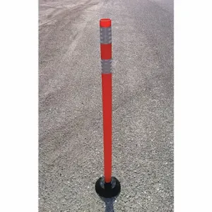 GRAINGER 04-48-OWG Delineator Post, Meets Mutcd Requirements, Permanent, Orange, 48 Inch Overall Ht, Flat Top | CQ7RBC 26K991