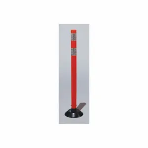 GRAINGER 04-728 Delineator Post, Permanent, Orange, 28 Inch Overall Ht, Flat Top, High-Intensity Prismatic | CQ7RBJ 3UTX3