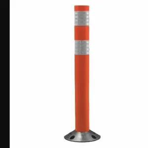 GRAINGER 04-736 Delineator Post, Permanent, Orange, 36 Inch Overall Ht, Flat Top, High-Intensity Prismatic | CQ7RBK 3UTX6