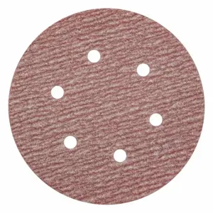 GRAINGER 05539520322 Hook-and-Loop Sanding Disc, 6 Inch Dia, 6 Hole, Aluminum Oxide, P320 Grit, B0912DO | CQ2ETY 447T69